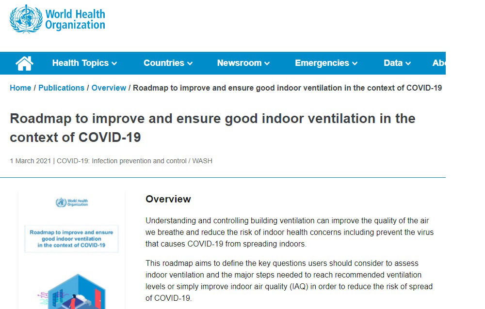 Roadmap to improve ventilation